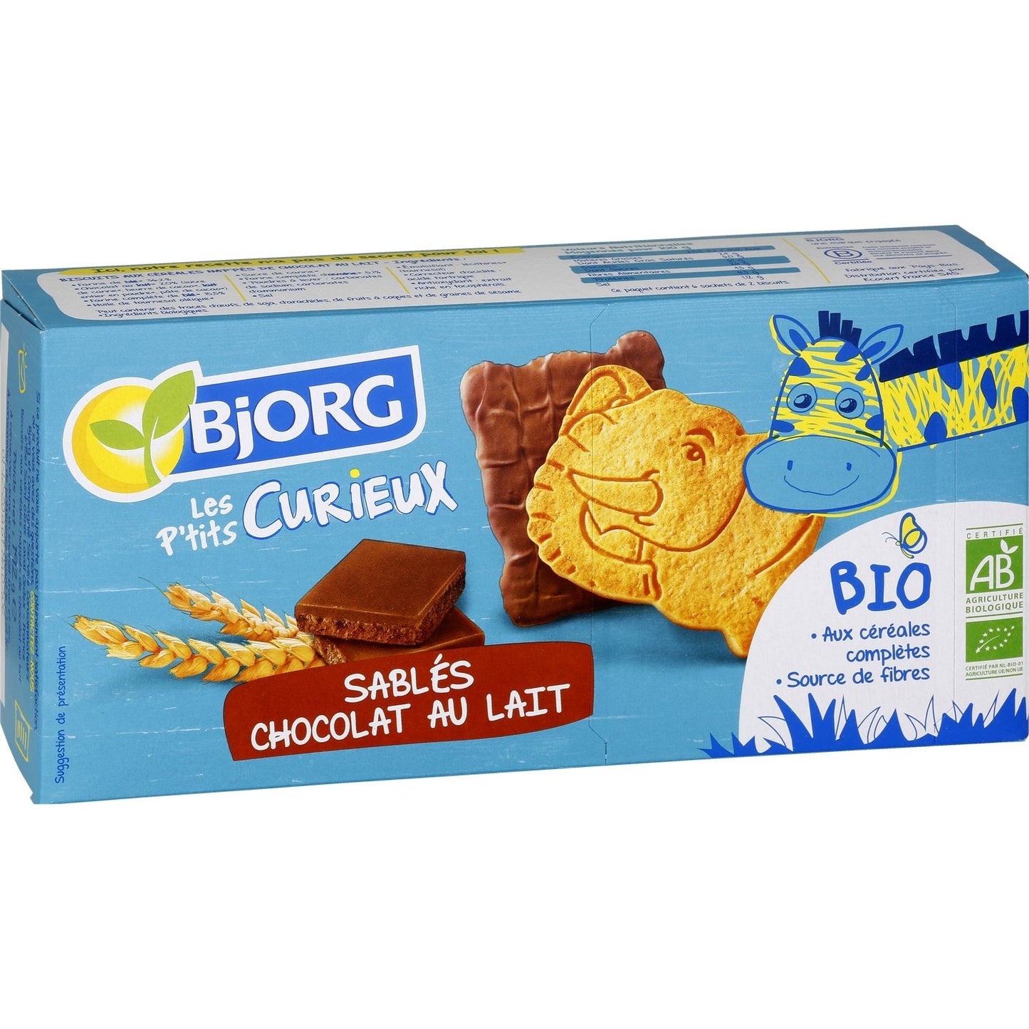 Biscuits Bio Sablé Chocolat au Lait BJORG
