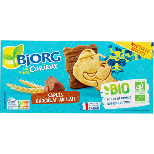 Biscuits Bio Sablé Chocolat au Lait BJORG La boite de 192g