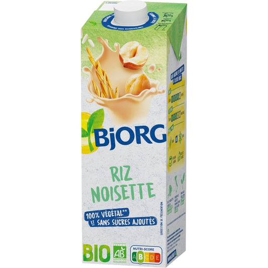 BJORG Organic Hazelnut Rice Plant Drink