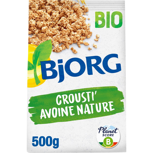 Céréales Bio Crousti Avoine Nature BJORG Le paquet de 500g