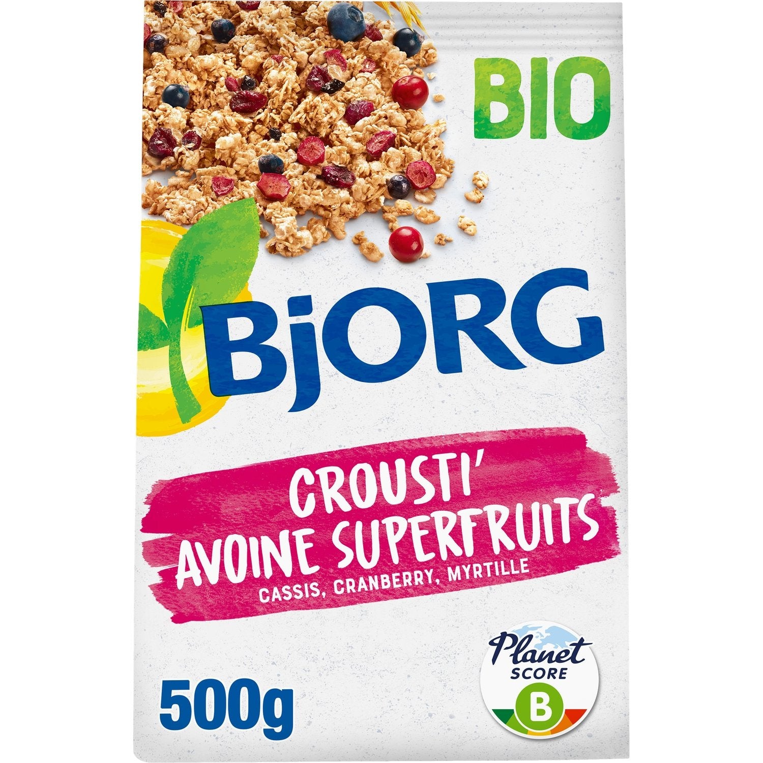 Céréales Bio Crousti Avoine Super Fruits BJORG La boite de 500g