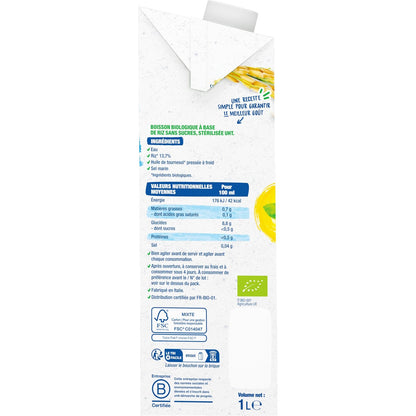 BJORG Organic Rice Drink Without Sugars