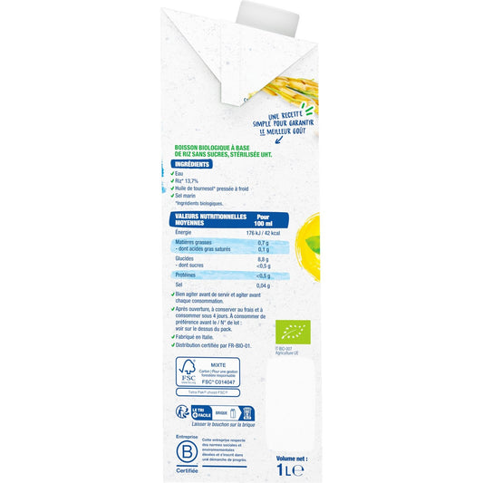 BJORG Organic Rice Drink Without Sugars