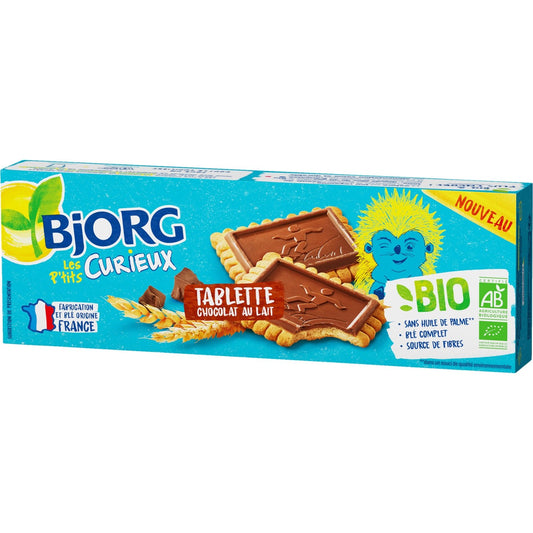 Biscuits Bio Tablette au Chocolat au Lait BJORG Le paquet de 126g