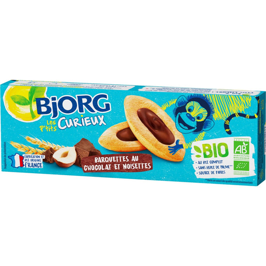 Biscuits Bio Barquettes Chocolat Noisette BJORG La boite de 120g