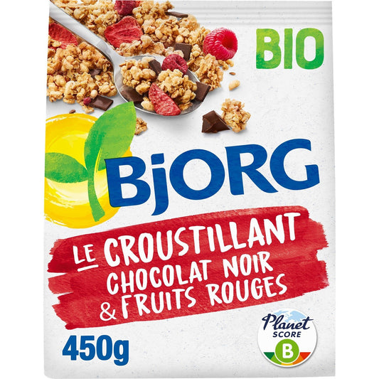 Céréales Bio Croustillant Fruits Rouges BJORG Le paquet de 450g