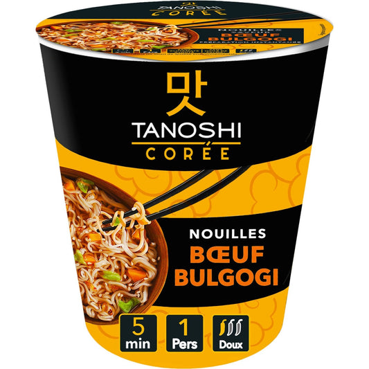 Nouille Bulgogi TANOSHI Le cup de 65g