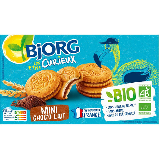 Biscuits Bio Choc'o Lait BJORG La boite de 168g