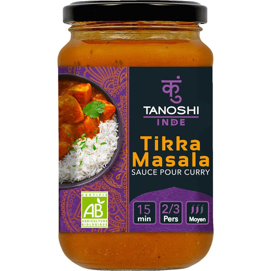 Sauce Tikka Masala Bio TANOSHI Le bocaL de 345g