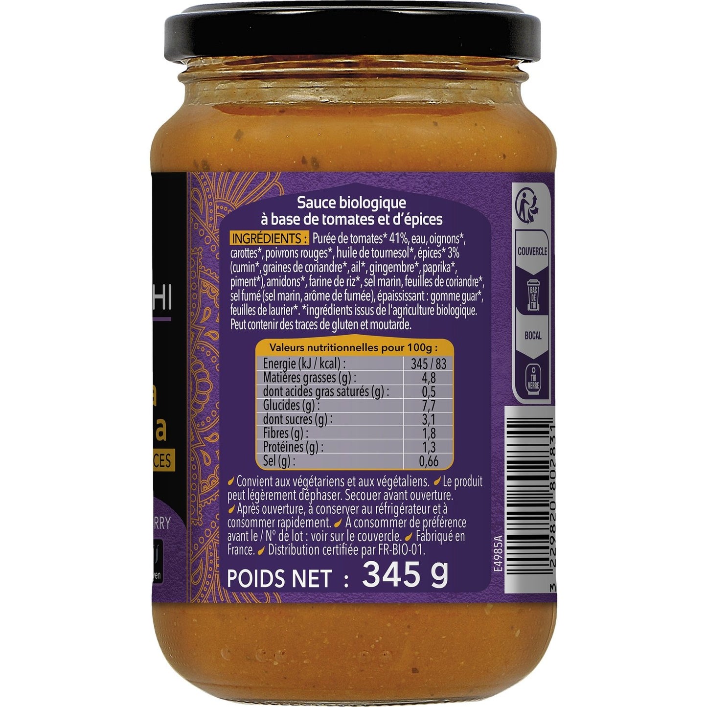 Sauce Tikka Masala Bio TANOSHI