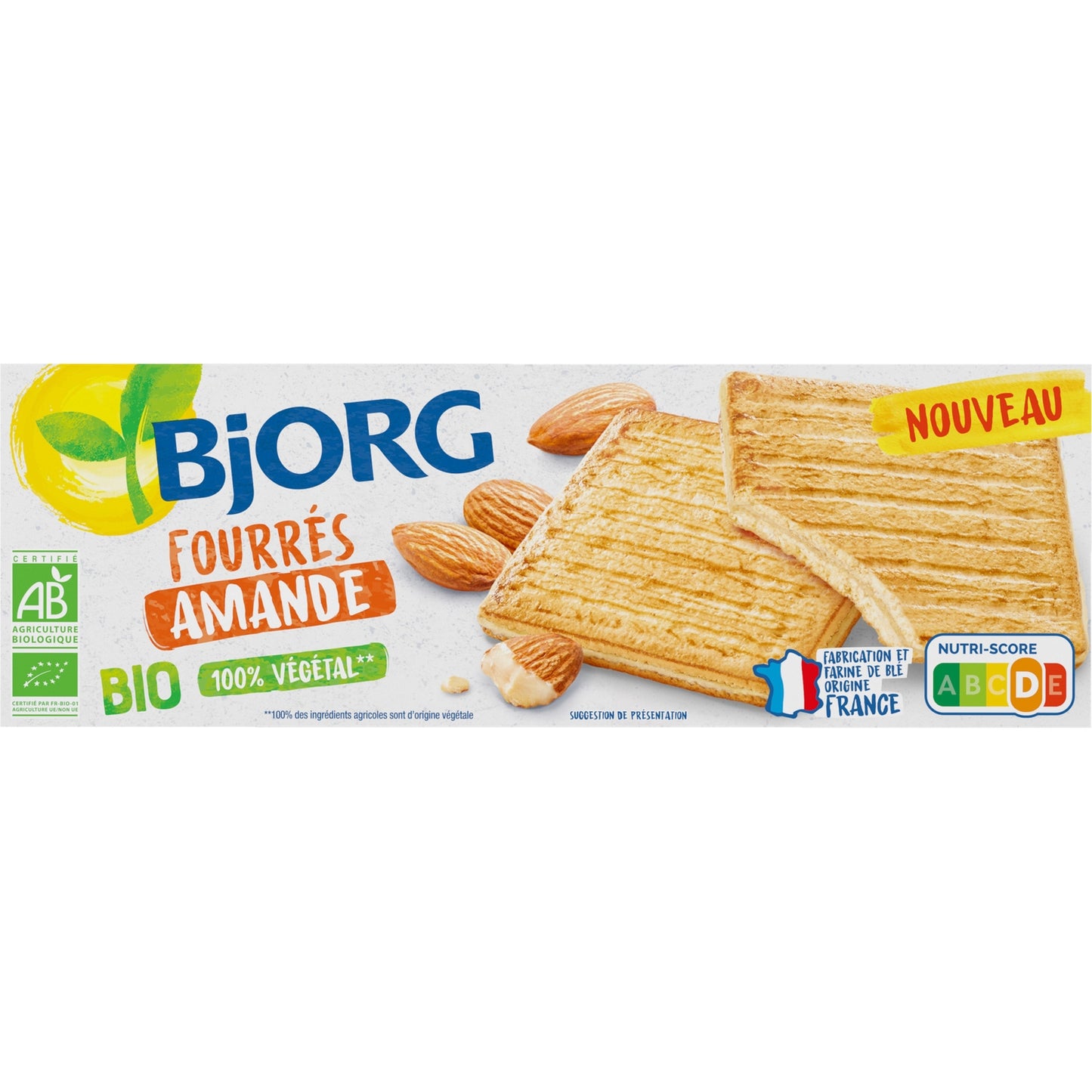 Biscuits bio Fourrés à l'amande BJORG 
