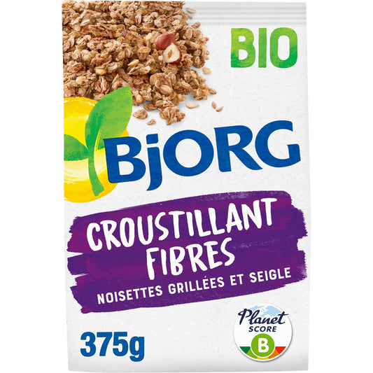 Céréales Bio Croustillant Fibres BJORG Le paquet de 375g