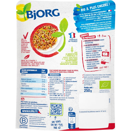 BJORG Organic Asian Cooked Noodles
