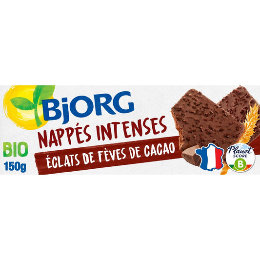 Biscuits Bio Nappé Chocolat Intense BJORG Le paquet de 150g