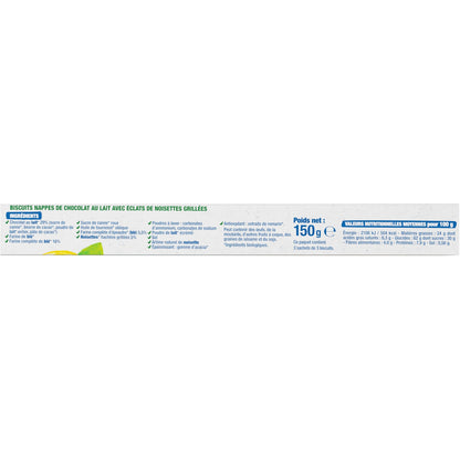 Biscuits Bio Nappé Chocolat au Lait Noisettes BJORG