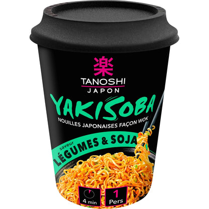 Nouilles Instantanées Yakisoba Saveur Légumes Soja TANOSHI 