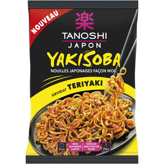 Nouilles Japonaises Façon Wok Saveur Teriyaki TANOSHI le sachet de 90g