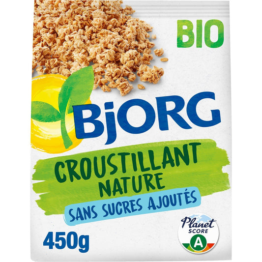 Croustillant Sans Sucres Ajoutés Nature Bio BJORG le paquet de 450g