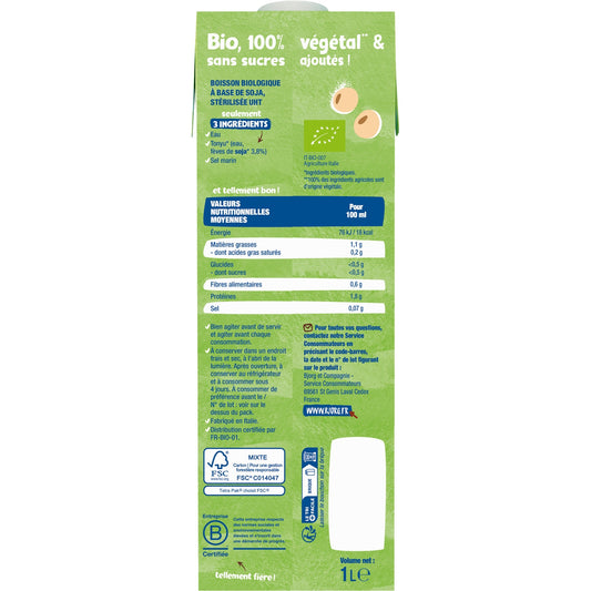 Boisson Végétale Bio Planet Score A Barista Soja BJORG 