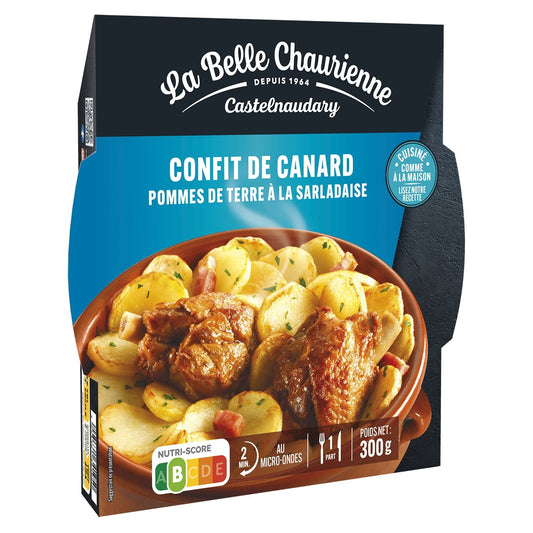 Plat Cuisiné Confit de Canard à la Sarladaise LA BELLE CHAURIENNE la barquette de 300g