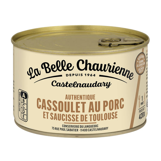 Plat Cuisiné Cassoulet au Porc LA BELLE CHAURIENNE la boite de 420g