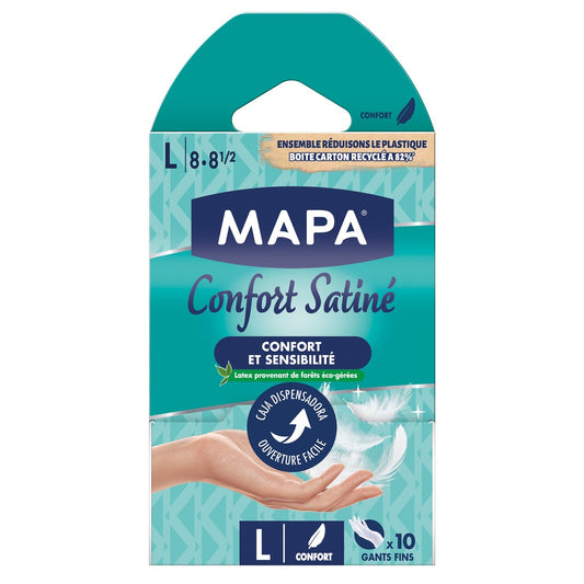 Gants Fins Douceur Satinée Taille L MAPA la boite de 10