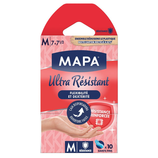 Gant de Ménage Ultra Résistant  Taille M MAPA le lot de 10 gants