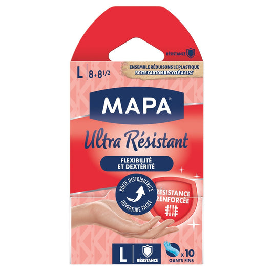 Gant de Ménage Ultra Résistant  Taille L MAPA le lot de 10 gants