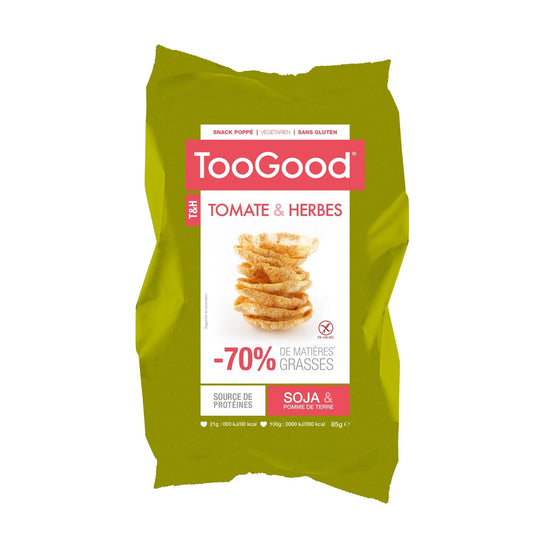 Biscuits Apéritifs Snack Poppé Tomates Herbes TOOGOOD le sachet de 85 g
