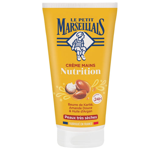 Crème main Nutrition Karité Amande Douce Huile d'Argan LE PETIT MARSEILLAIS le tube de 75mL