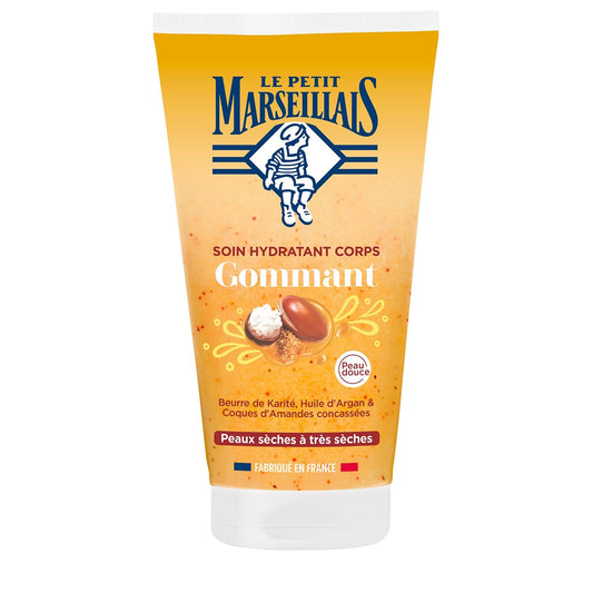 Gommage Corps Peau Très Sèche Exfoliant Hydratant Karité et Huile d'Argan LE PETIT MARSEILLAIS le tube de 150mL