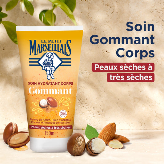 Gommage Corps Peau Très Sèche Exfoliant Hydratant Karité et Huile d'Argan LE PETIT MARSEILLAIS