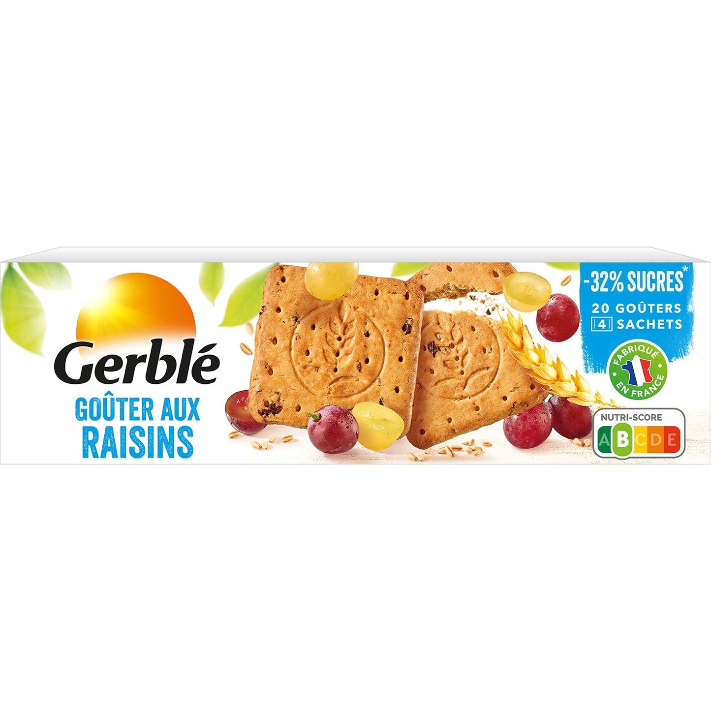 Biscuit Goûter aux Raisins GERBLE la boite de 360g
