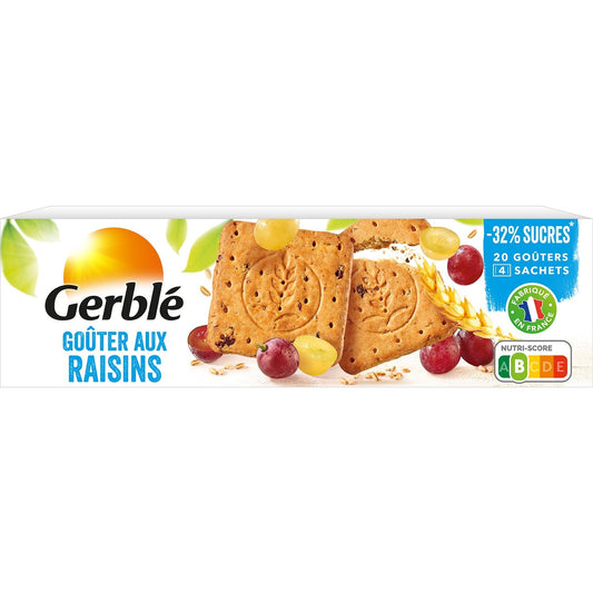 Biscuit Goûter aux Raisins GERBLE la boite de 360g