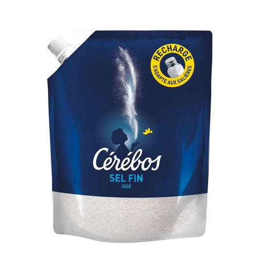 Sel Fin Iodé CEREBOS la recharge de 500 g