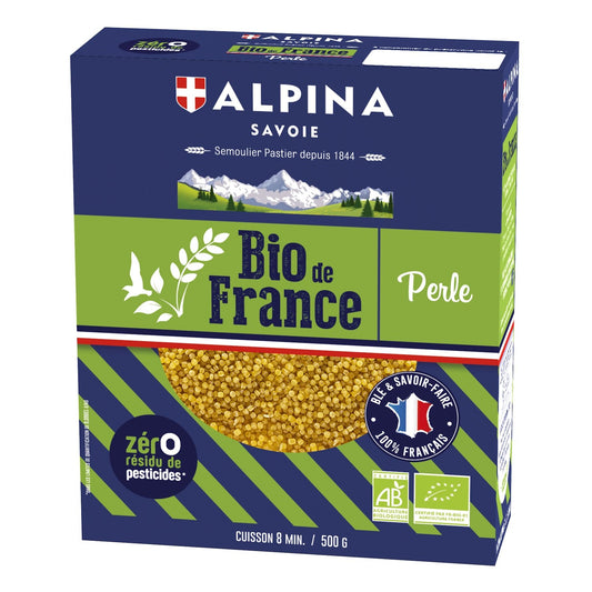 Pâtes Bio les Perles ALPINA SAVOIE le paquet de 500 g
