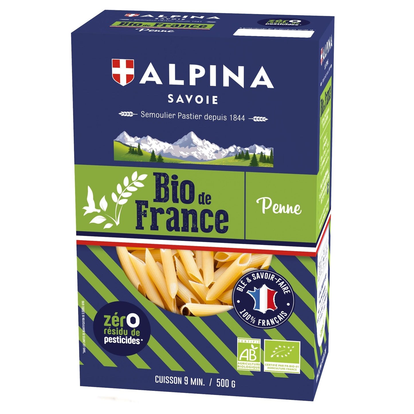 Organic Pasta Pennes ALPINA SAVOIE