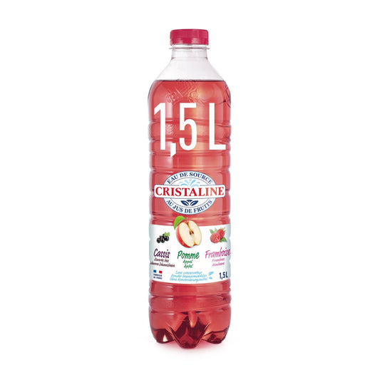 Spring Water with Apple, Blackcurrant, and Raspberry Fruit Juice CRISTALINE