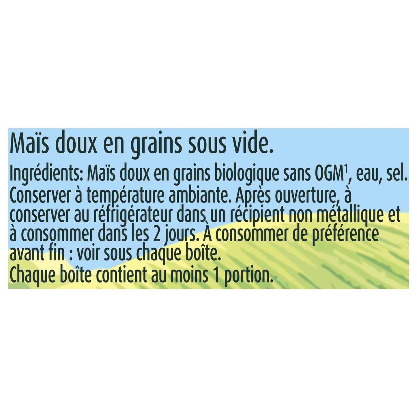 Maïs Doux Extra Croquant Sans Résidu De Pesticides Bio GEANT VERT 