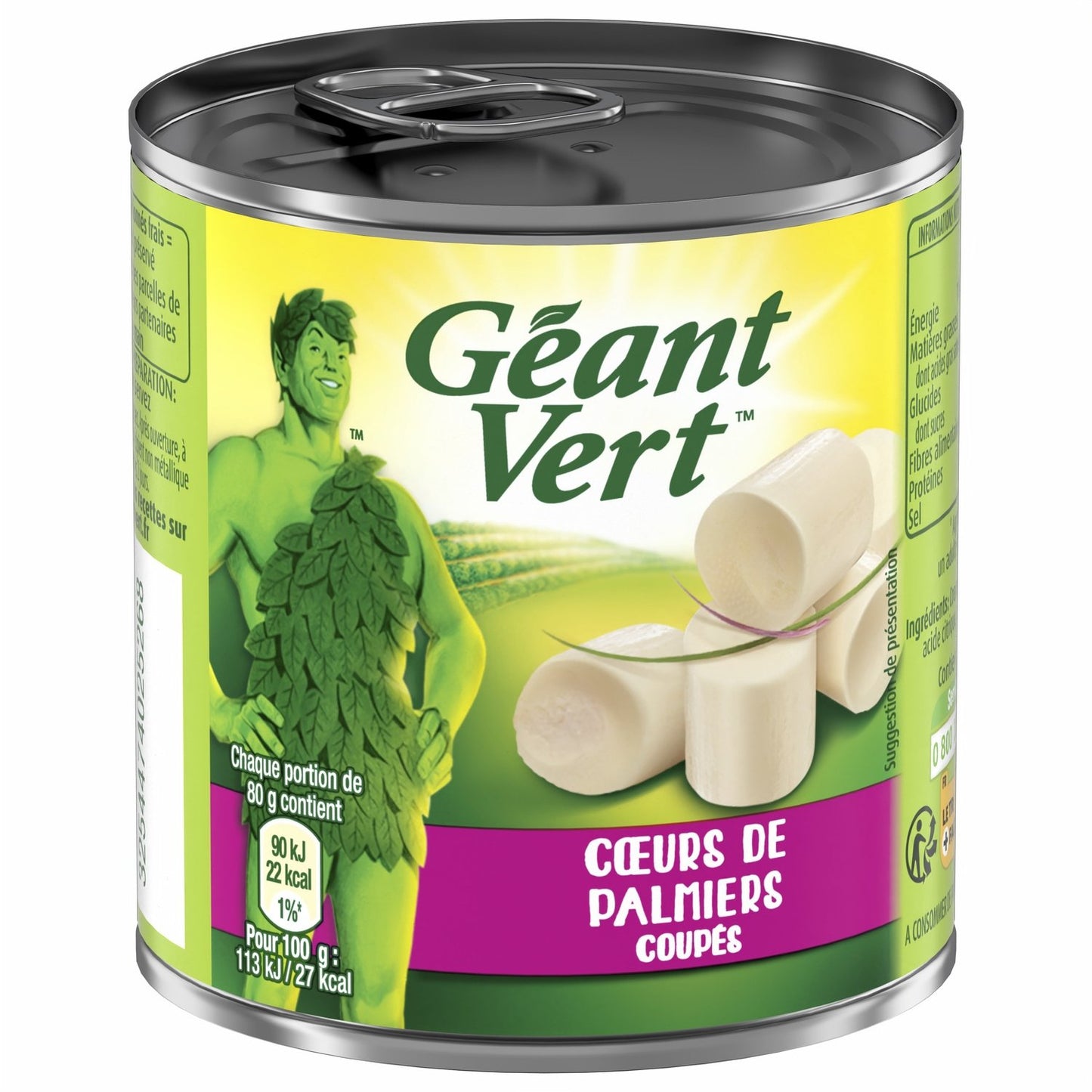 Cœur de Palmiers Coupés GEANT VERT
