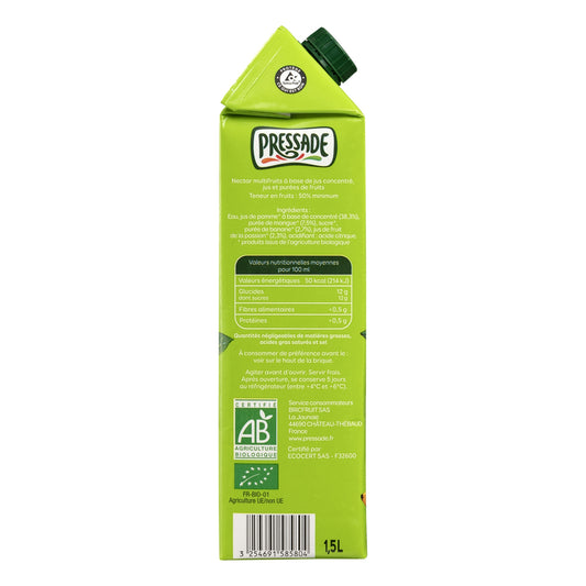 Organic Fruit Juice Nectar Mango Passion PRESSADE