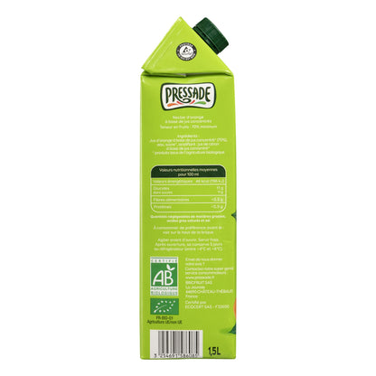 PRESSADE Organic Sweet and Pulp-Free Orange Nectar