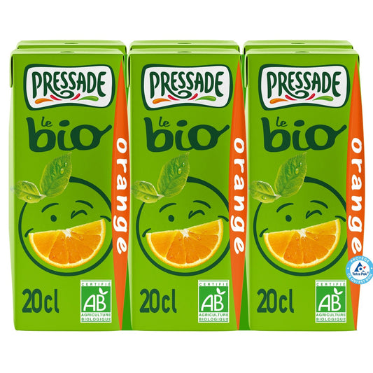 Nectar d'Orange Bio PRESSADE le pack de 6 briquettes de 20cL