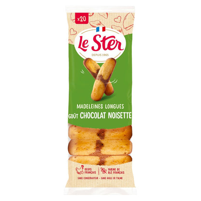 Lange Madeleines mit Schokoladen-Haselnuss-Geschmack LE STER