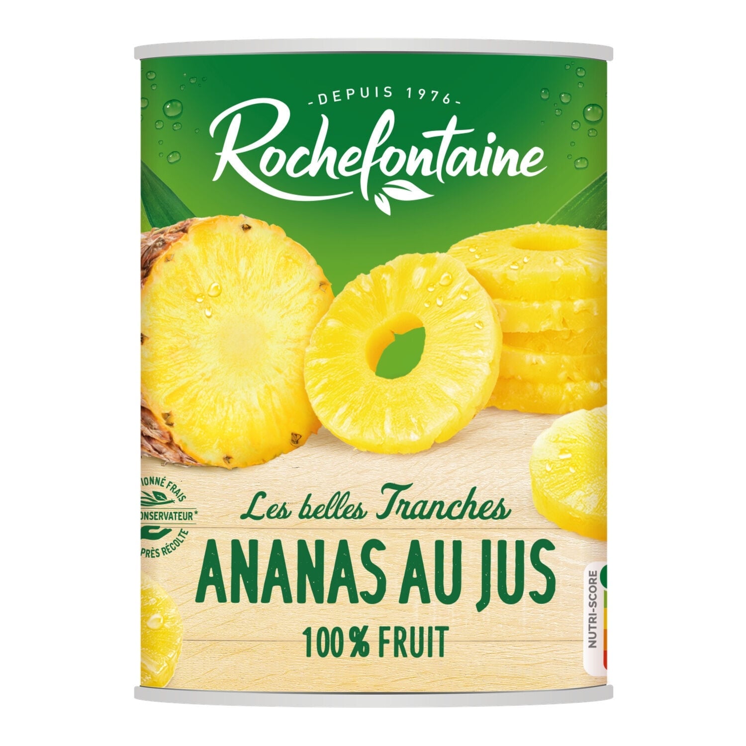 Fruits au Sirop Ananas en Tranches au Jus ROCHEFONTAINE 