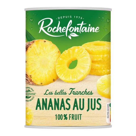 Fruits au Sirop Ananas en Tranches au Jus ROCHEFONTAINE 