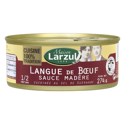 Langue de Bœuf Sauce Madère LARZUL la boite de 274 g