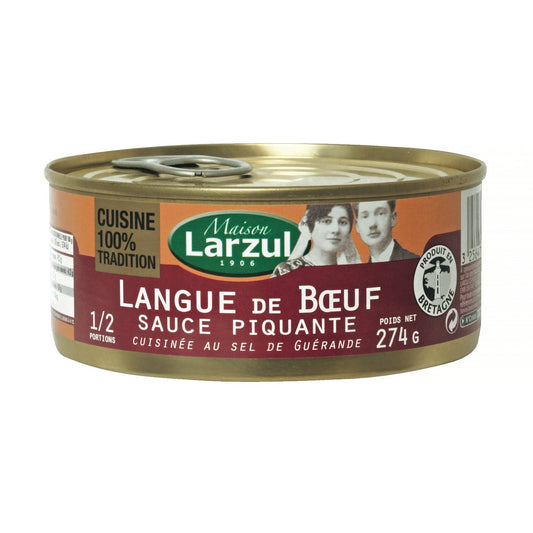 Langue de Bœuf Sauce Piquante LARZUL la boite de 274 g