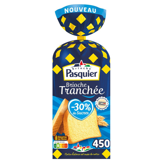 Brioche Tranchée 30% de Sucres BRIOCHE PASQUIER le paquet de 450g