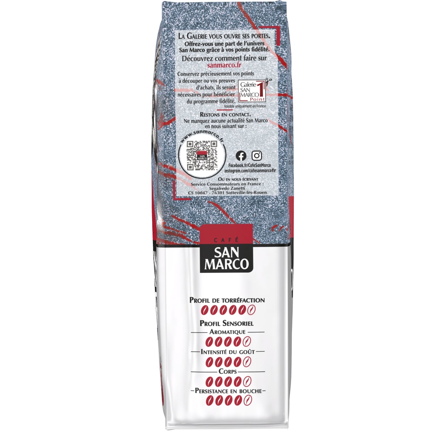 Café Moulu 100% Arabica Intensité 7 SAN MARCO 
